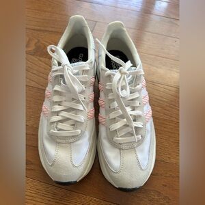 adidas Women's Run 70s 2.0 White, Preloved Scarlet, Blue Size 9 Cloudfoam